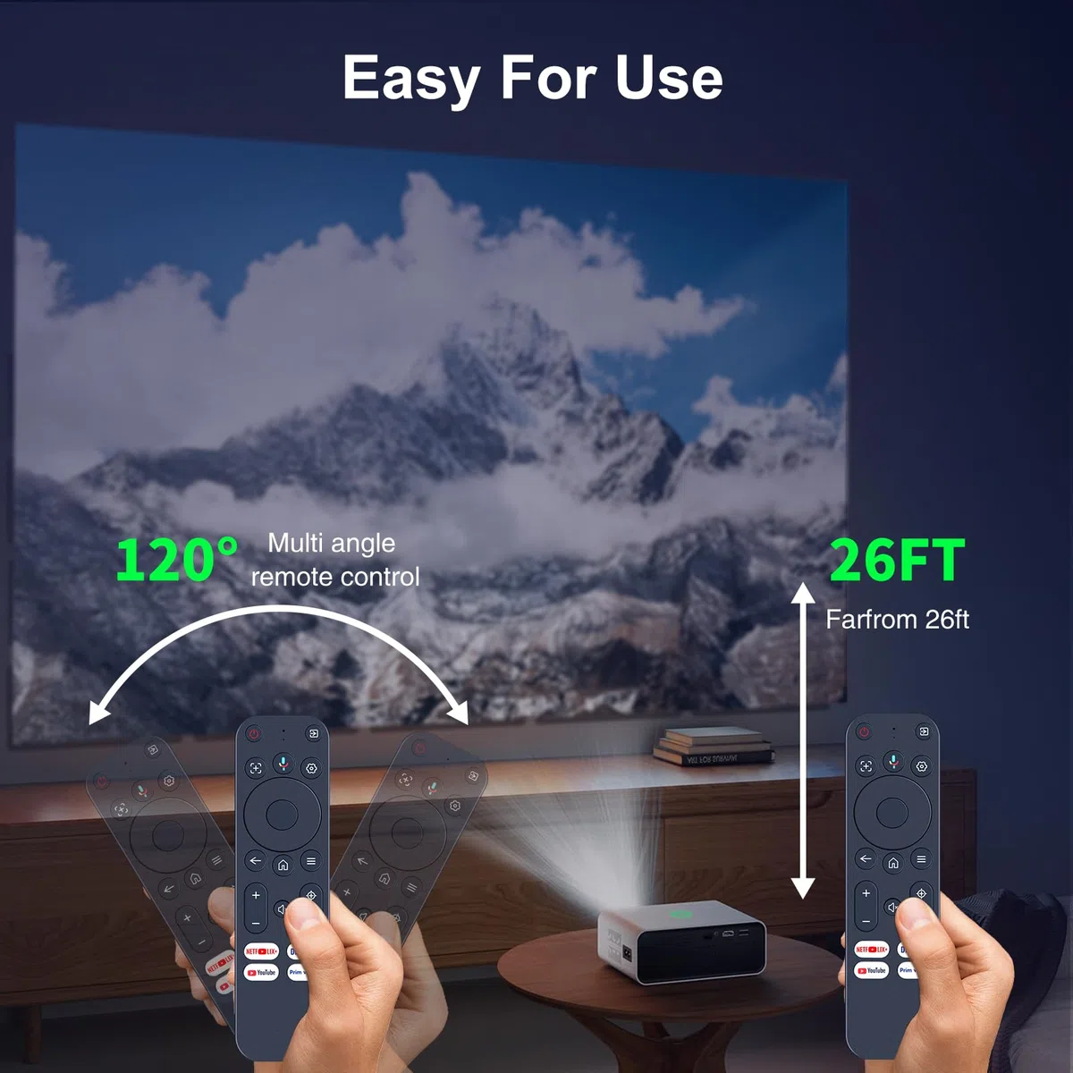Ersatzfernbedienung passend für Yaber Yaber Smart Beamer K3, K3 pro, K2s, T2, T2 Plus Beamer