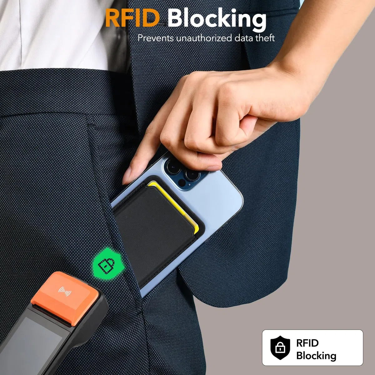 Wallet Für MagSafe, Magnetische Kartenhalter mit RFID-Blockierung, Card Holder mit verstellbarem Ständer, Silm Mag Safe Wallet für iPhone 17/16/15/14/13/12/Pro/Pro Max Serie