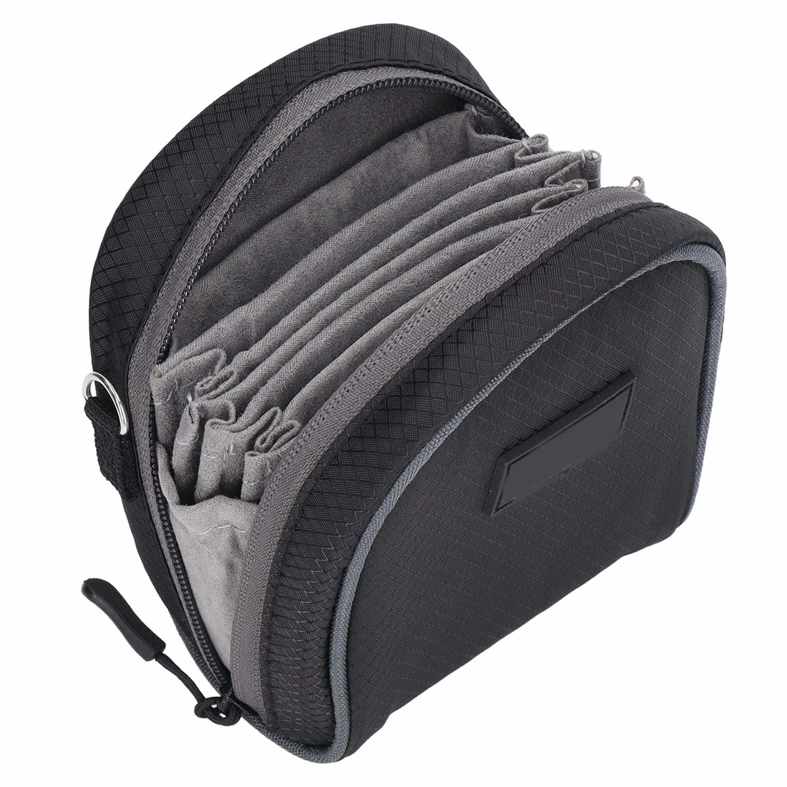 BORDSTRACT Kamera-Filtertasche, 8-Fächer-Fotografie-Filterhaltertasche mit Gürtelschlaufe und Schultergurt, Wasserabweisende und staubdichte Objektivfiltertasche für Filter bis zu 95 mm