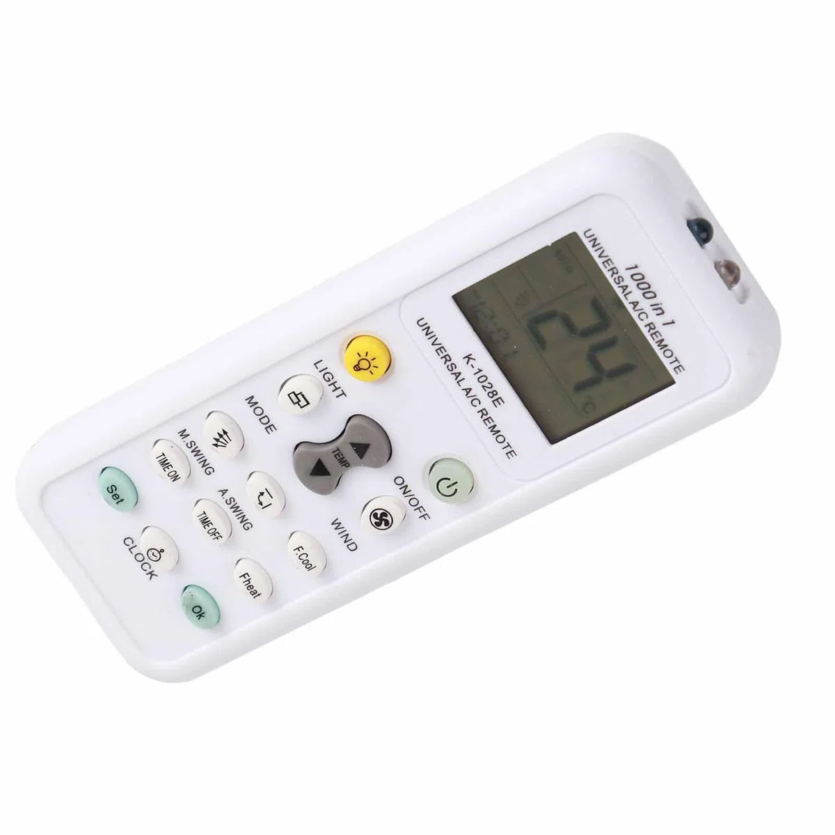 Cocoarm K-1028E Universal Air Conditioner Fernbedienung, Ergonomisches Design, LCD-Display, Timerfunktion, Kompatibel mit den Meisten Marken für Komfortable Zuhausekühlung