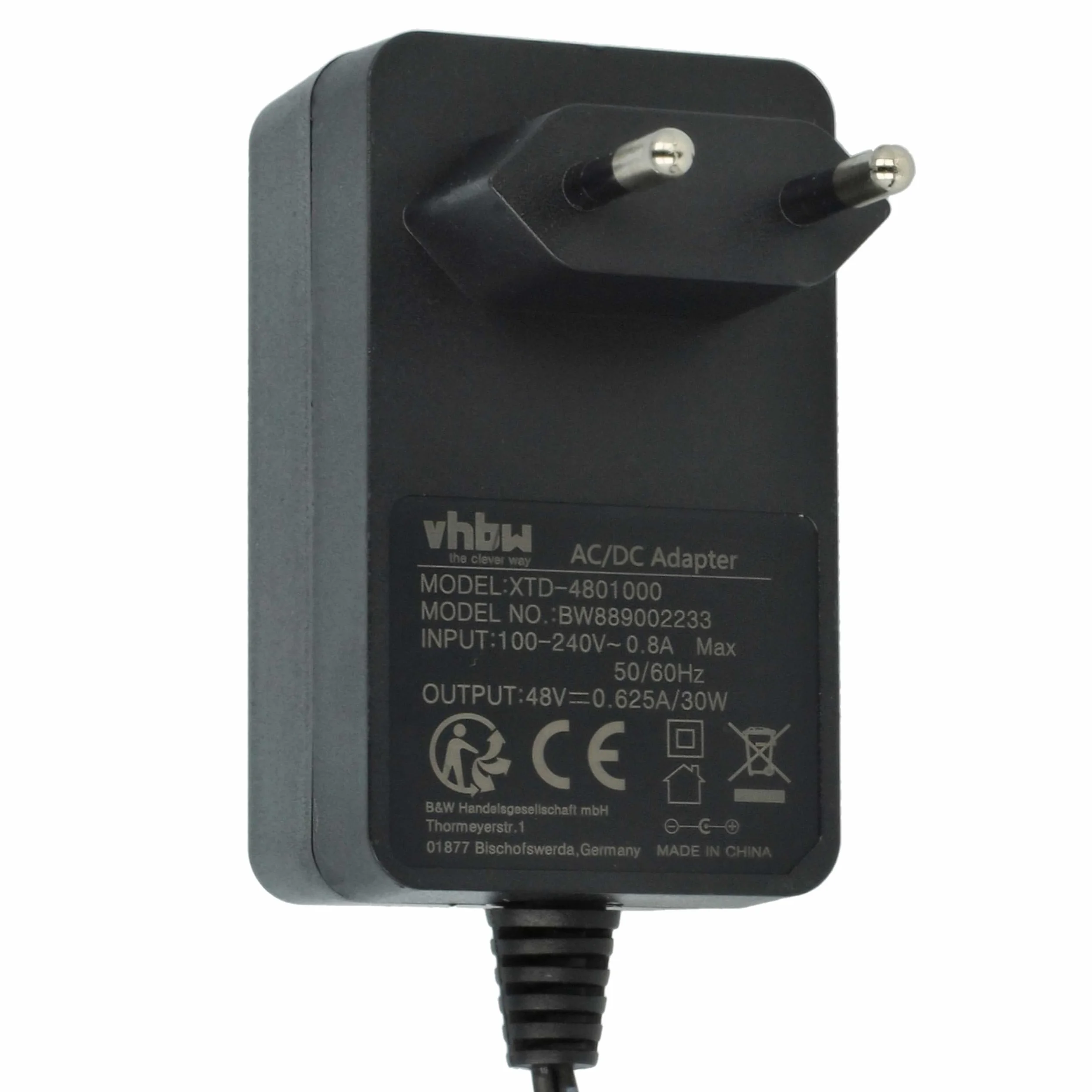 vhbw 1x Netzteil Ersatz für Mitel 50006814, 85900033, 120843, 87-00012AAA-A, 50006824 für VoIP-Telefonanlage - 160 cm