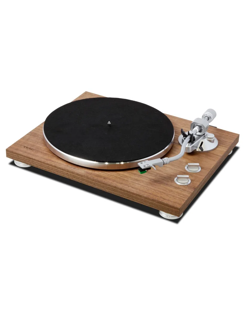 Teac TN-400BT HiFi-Plattenspieler (Schallplattenspieler, Riemenantrieb, DREI Abspielgeschwindigkeiten 33/45/78rpm, Bluetooth, USB für PC-Aufnahmen, MM-Tonabnehmersystem) Walnuss
