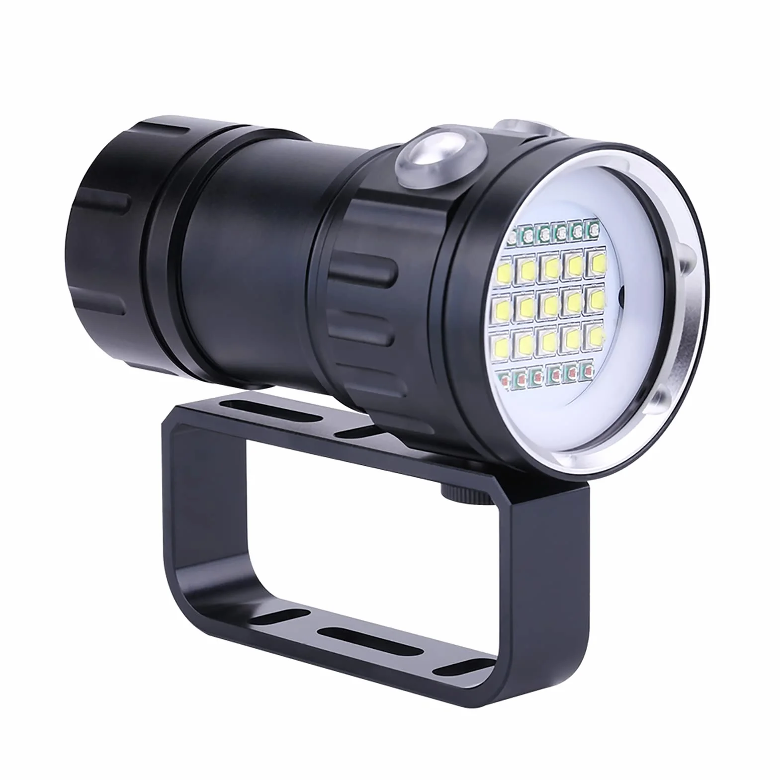 Garsent Tauchlampe IPX8 18000LM 3 Farben - 80 Meter Wasserdicht Unterwasserfotografie Licht für Vlog Video Kamera