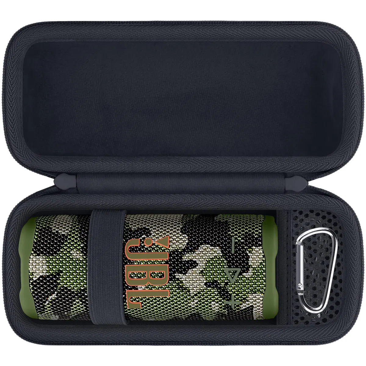 Khanka für JBL Grip Bluetooth-Lautsprecher Hartschale, Reise-Tragetasche Aufbewahrungshülle für JBL Grip Kompakt-Bluetooth-Lautsprecher mit Karabiner, Nur Hülle (Camouflage)
