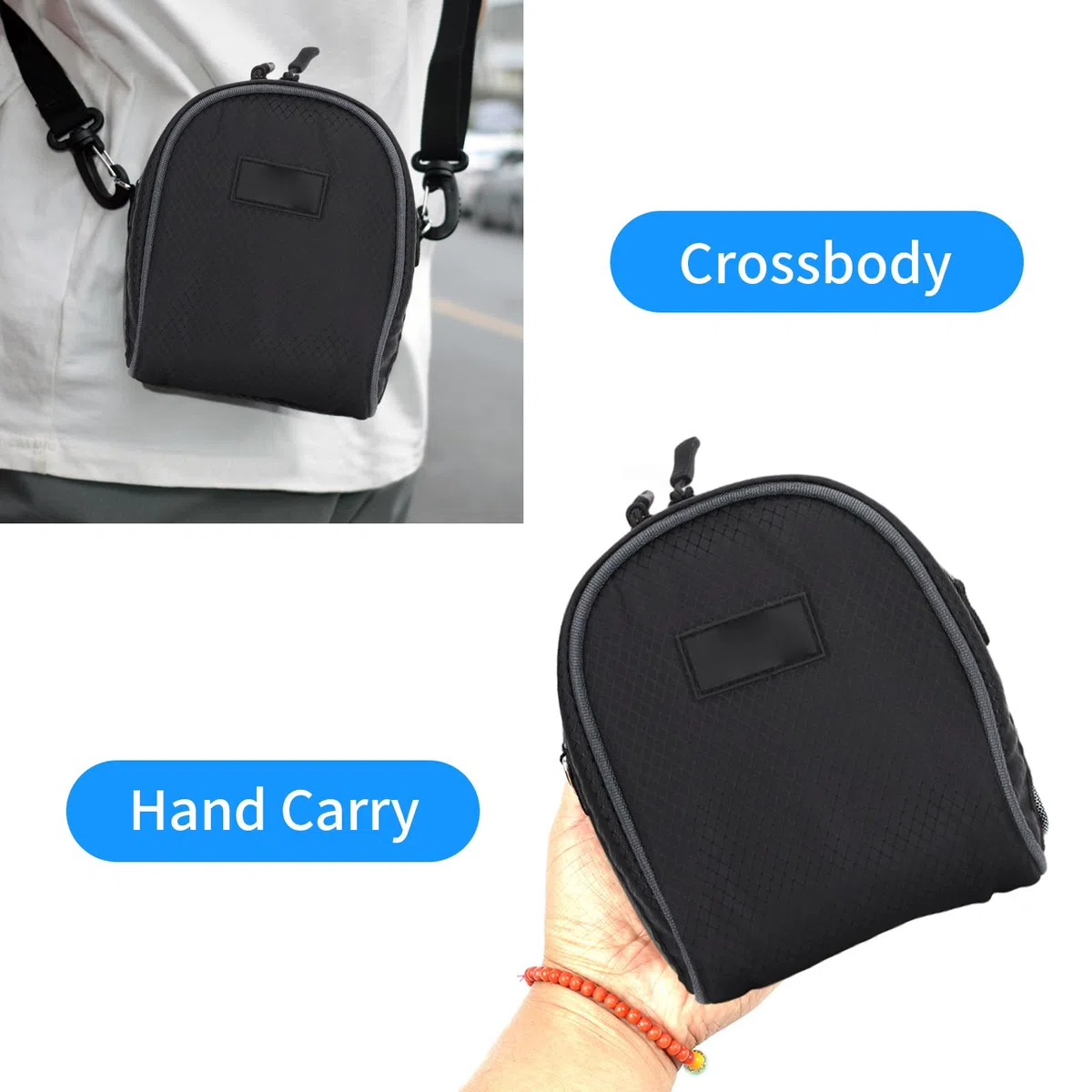 BORDSTRACT Kamera-Filtertasche, 8-Fächer-Fotografie-Filterhaltertasche mit Gürtelschlaufe und Schultergurt, Wasserabweisende und staubdichte Objektivfiltertasche für Filter bis zu 95 mm