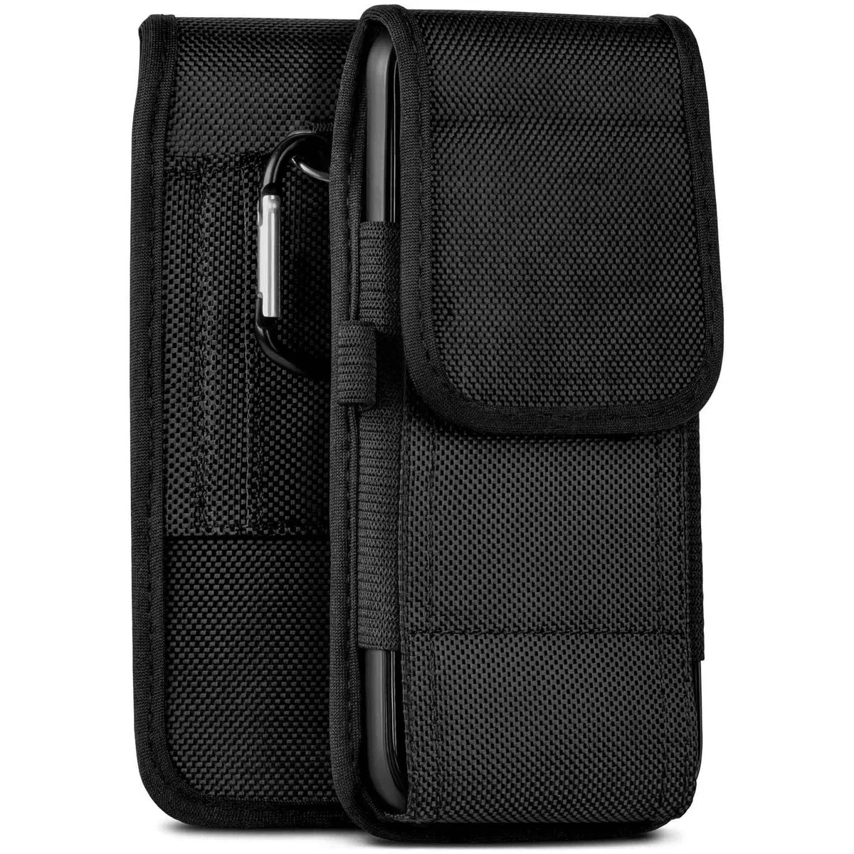 moex Handy Gürteltasche für Samsung Galaxy A56 5G Hülle mit Gürtelschlaufe, Outdoor Handyhülle Gürtel Handytasche, robuste 360 Grad Schutzhülle mit Karabiner, Agility Case, Schwarz