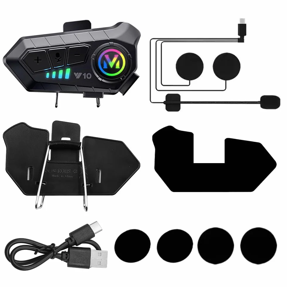 Motorradhelm-Bluetooth-Headset mit Sprachassistentenunterstützung doppelter Geräuschunterdrückung HD-Anrufe gleichzeitiges Musikhören und Navigieren