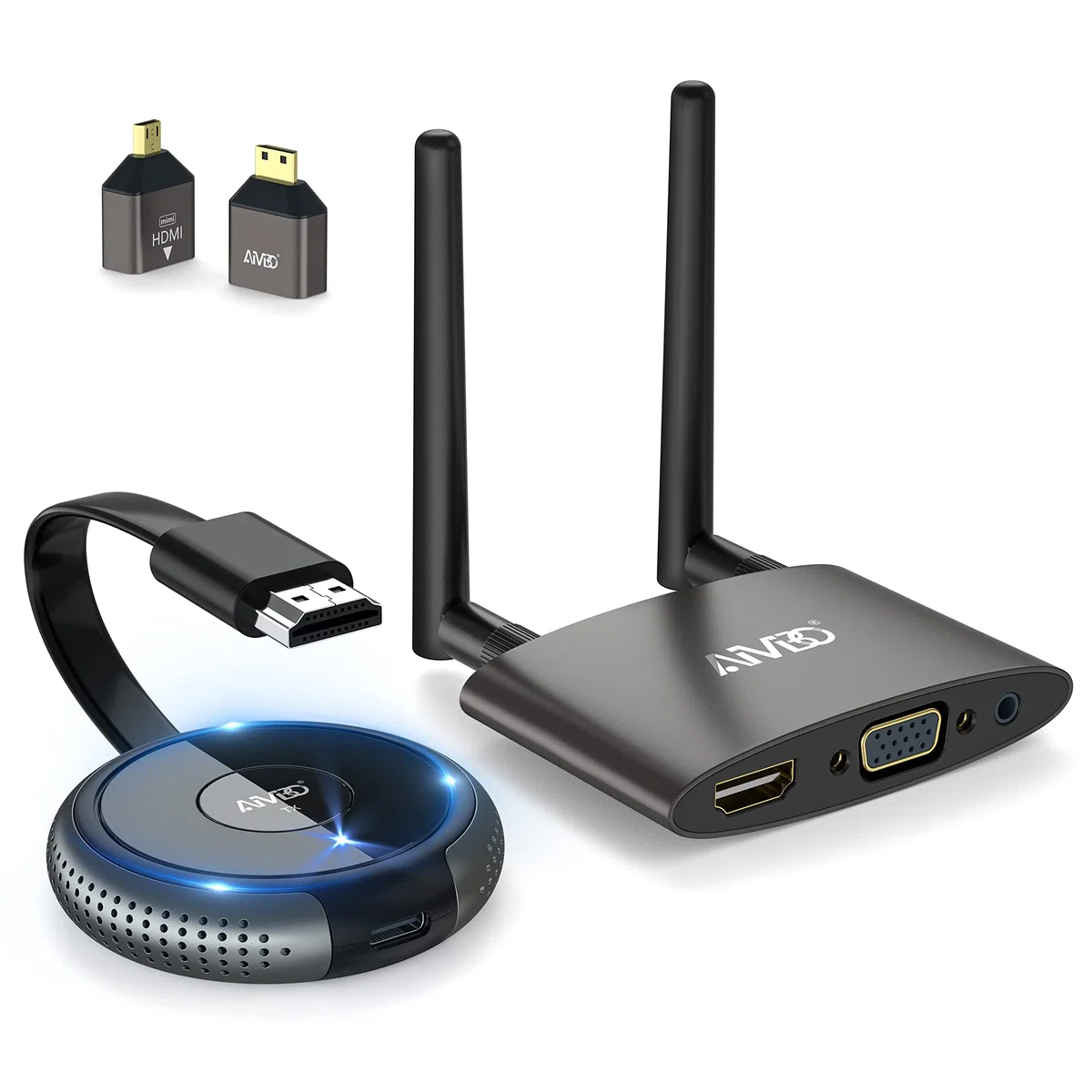 HDMI Wireless 4K/5.8G, VGA&HDMI Funkübertragung Dual-Screen