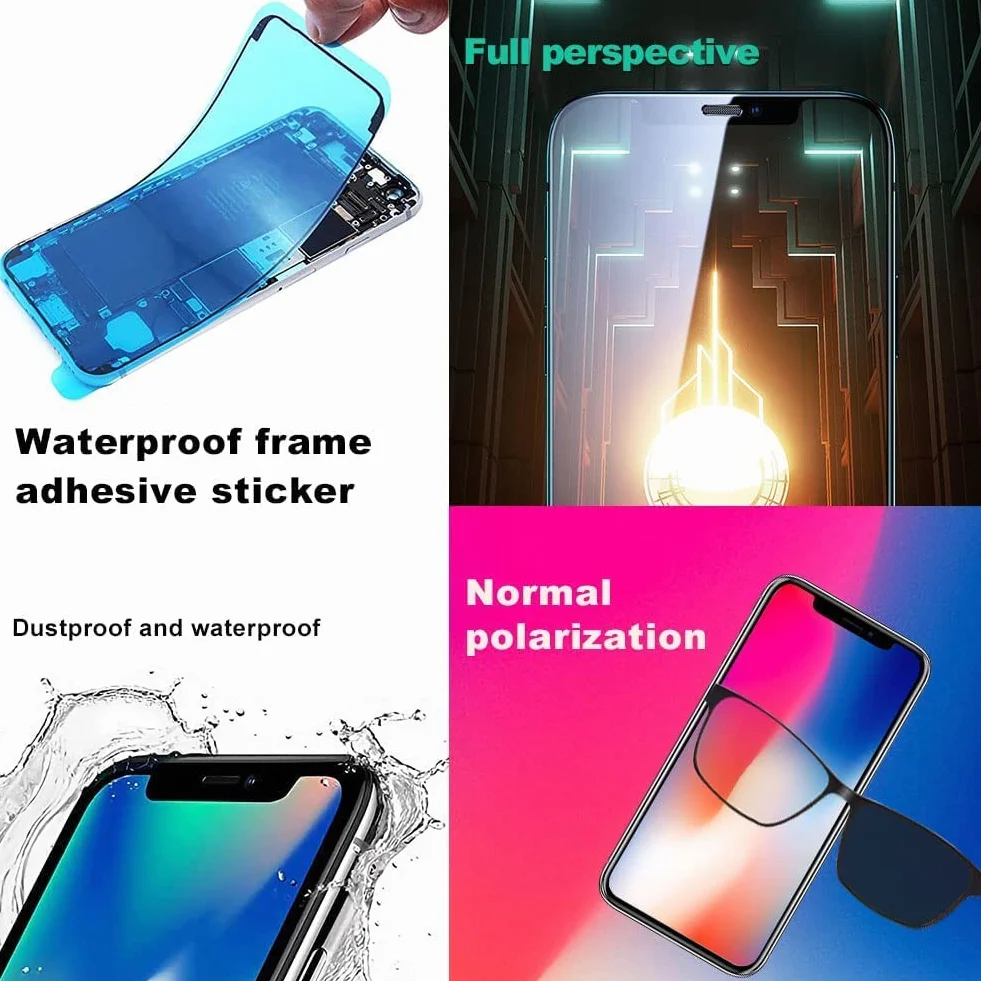 EFaith für iPhone 11 Display Ersatz Bildschirm 6.1 Zoll LCD Full HD 3D Touch Screen Digitizer Rahmen mit Kleber, Displayschutzfolie, Reparaturwerkzeuge,kompatibel mit Modell A2111, A2223, A2221