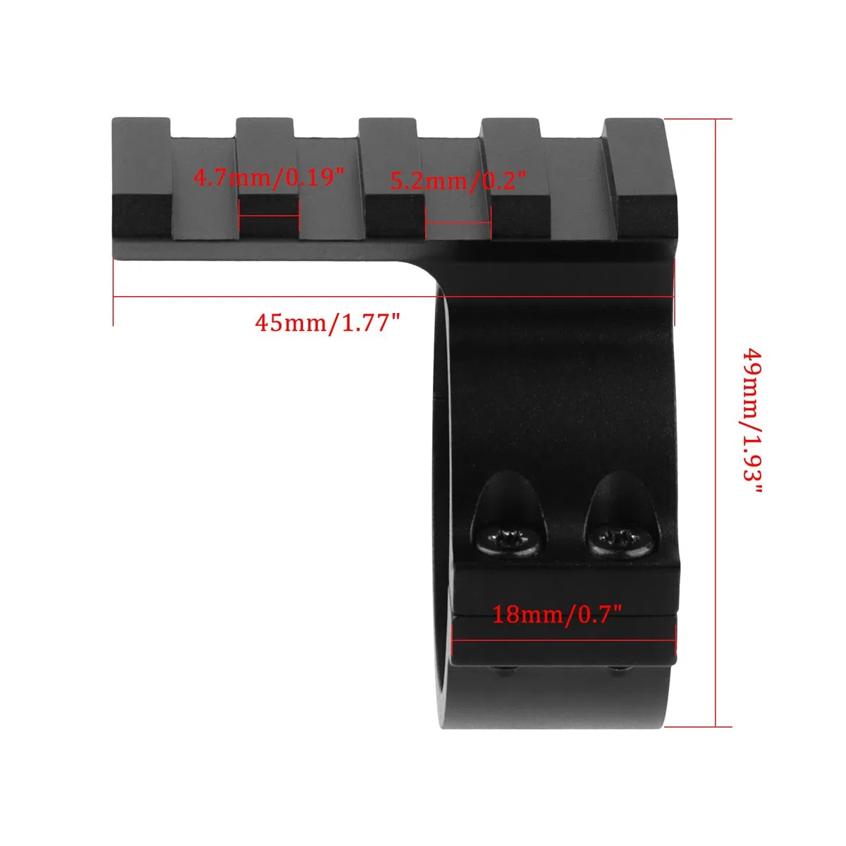 Zielfernrohr-Montageringe Taktischer 34-mm-Picatinny-Schienen-Zielfernrohr-Adapterring Aluminium für alle Standardzubehörteile von Weaver/Picatinny 1913