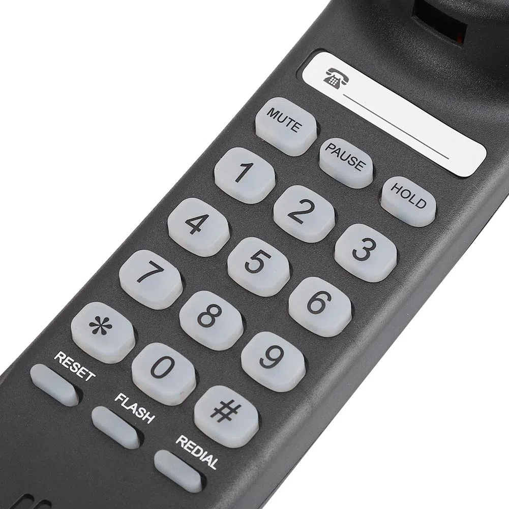 Wand-/Tischtelefon, TC 990 ABS Schwarz, Tischmontage, Wandmontage, Dual-Desktop-Telefon für Anrufe, Schnurgebundene Telefone für Hotelzimmer, Familie, Aufzug, Badezimmer, Stabil