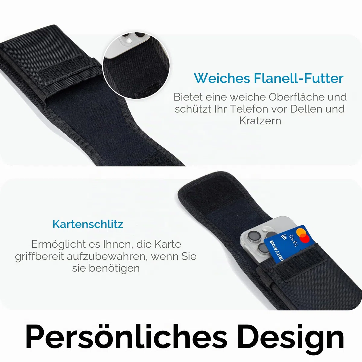 Handy Gürteltasche Premium Gürtel Tasche Handytasche für Galaxy S24 Ultra S23 Ultra S22 Ultra 5G Note 20 Ultra 5G Note 10+ Plus 5G -XL