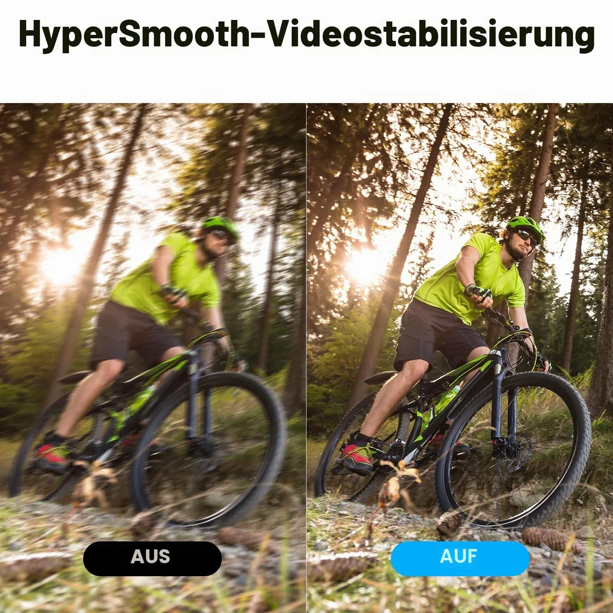 AKASO V50 Elite Action Cam mit MicroSDXC Speicherkarte 64 GB 4K/60 fps 20 MP WiFi, Unterwasserkamera 40 m wasserdicht mit Touchscreen, Sprachsteuerung, 8 x Zoom