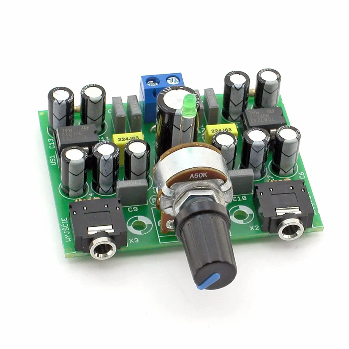 AVT1024 Kopfhörerverstärker Bausatz Klasse AB 800mW 17Hz–23kHz TDA7233 Stereo Audio Verstärker DIY Elektronik Kit Für Anfänger Schwierigkeitsgrad 1