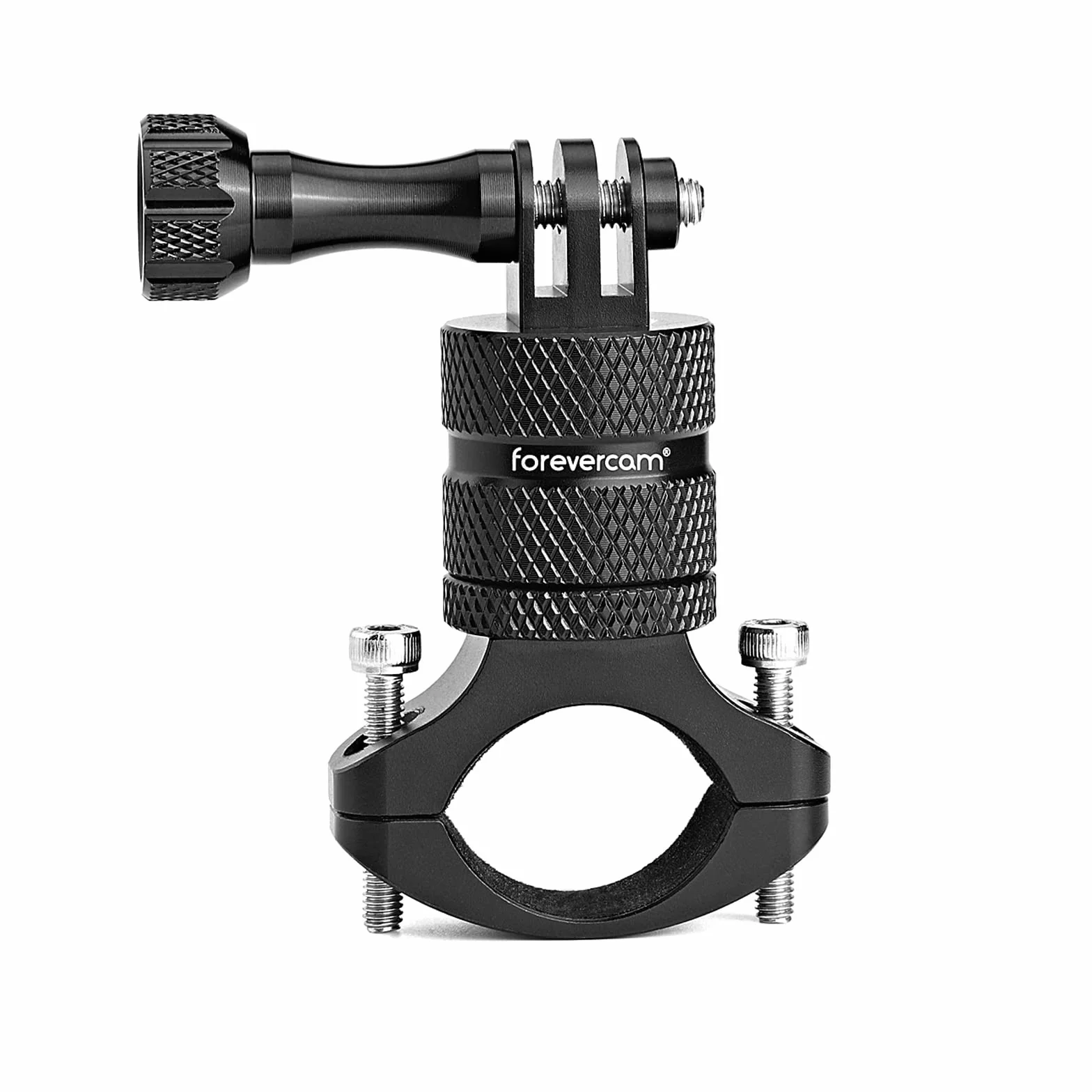Forevercam Lenker Fahrradhalterung für Actionkamera Aluminiumlegierung 360Grad Rotation für GoPro Hero 13 12 11 10 9 8 7 Max AKASO Insta 360 DJI Apexcam Actioncam Rohr Stange Halter