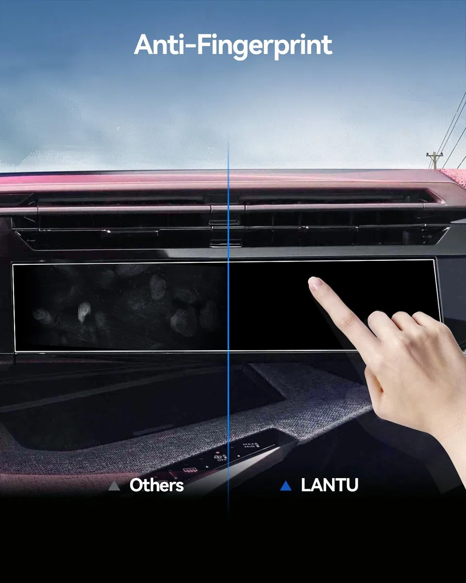 Nano-Serie Klimaanlage Schutzfolie 2 Pcs für Peugeot E-3008 E-5008 GT Allure 2024-2025 Displayschutzfolie 6H Anti-Kratzen PET Screen Protector