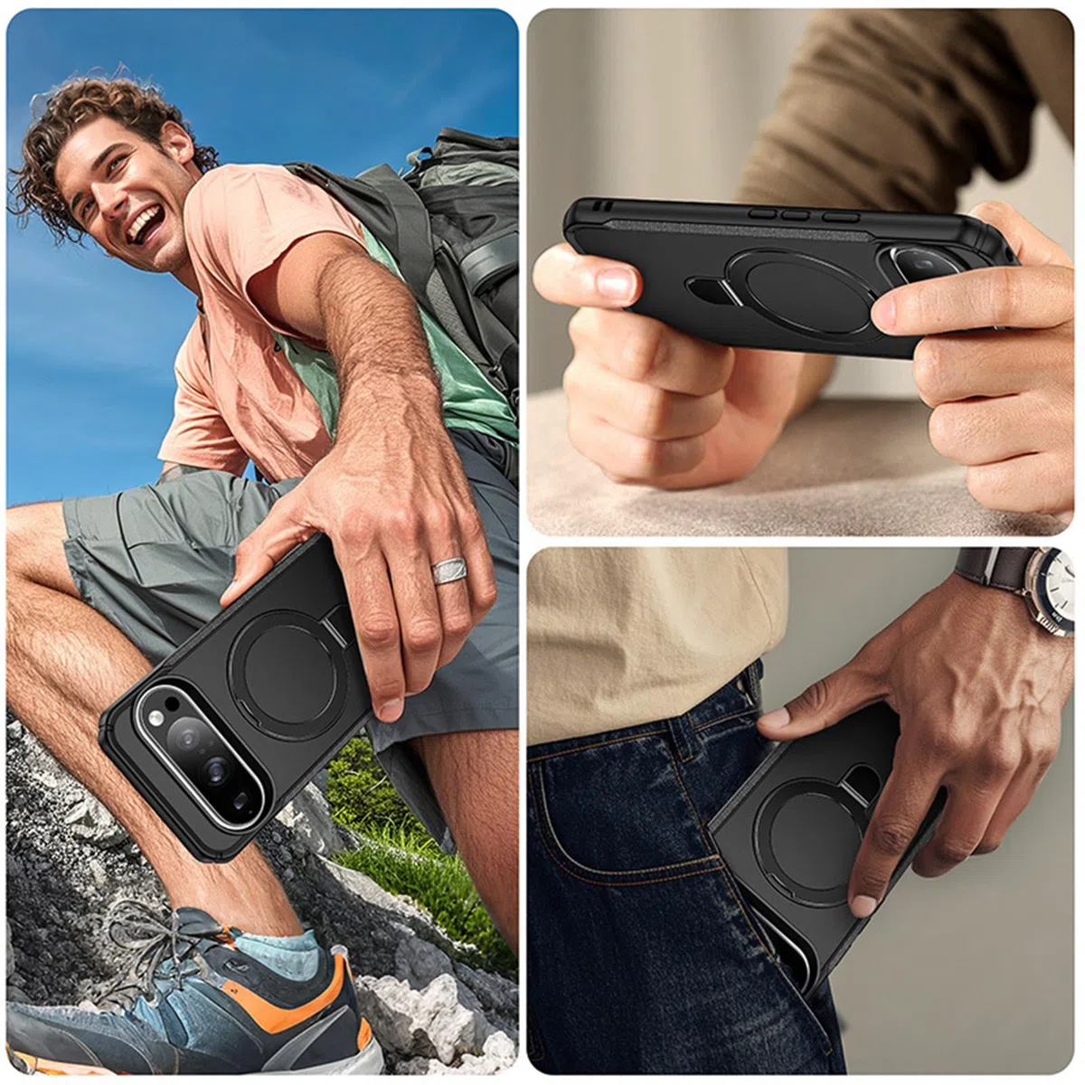 Hülle Für Google Pixel 11 Pro XL/ 11 Pro/ 11, Magnetisch Ring Ständer