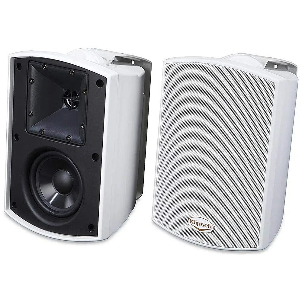 Klipsch AW-400 Lautsprecher für drinnen und draußen, Weiß, 1 Paar