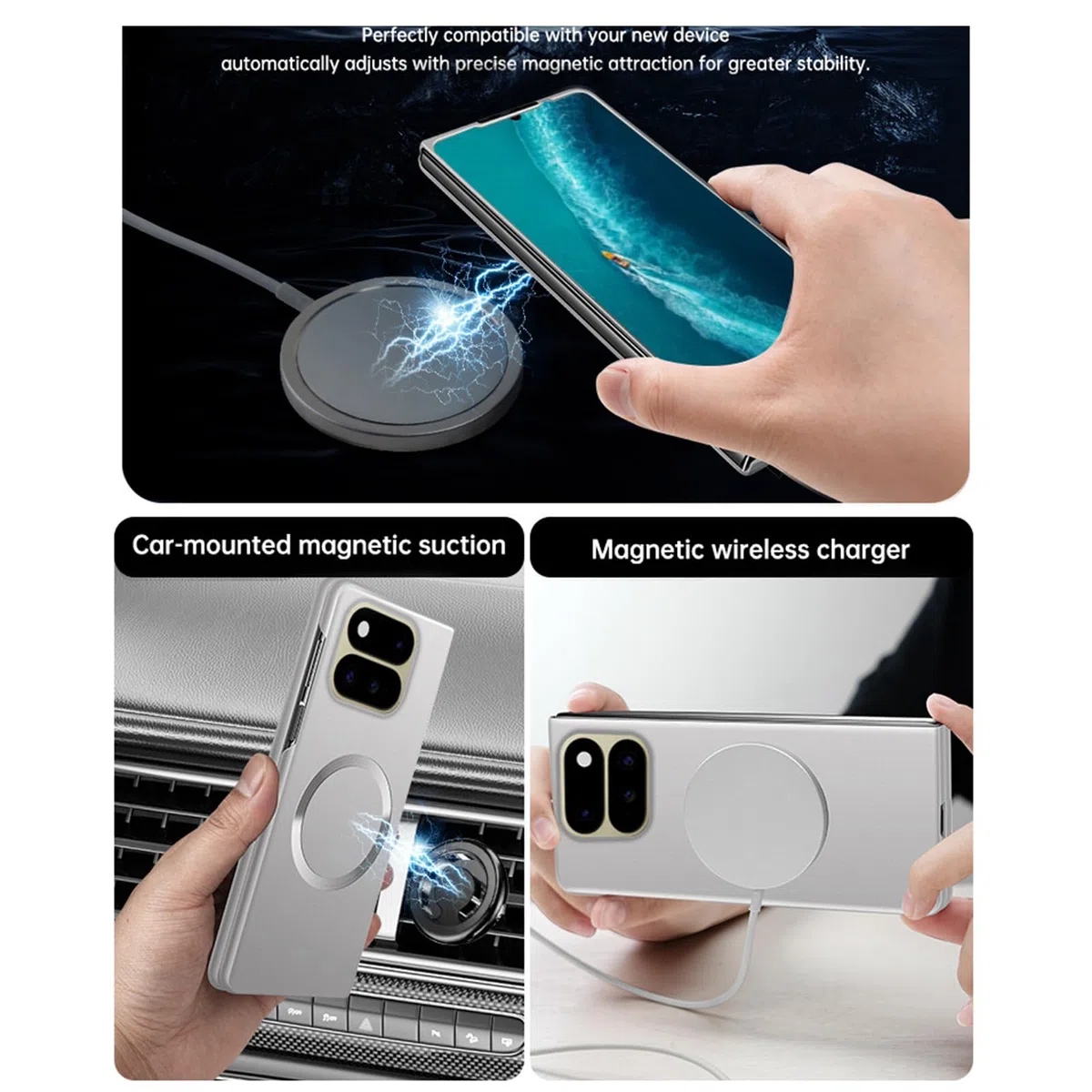 Hülle Für Google Pixel 11 Pro Fold, Magnetisch Handyhülle Rückseite