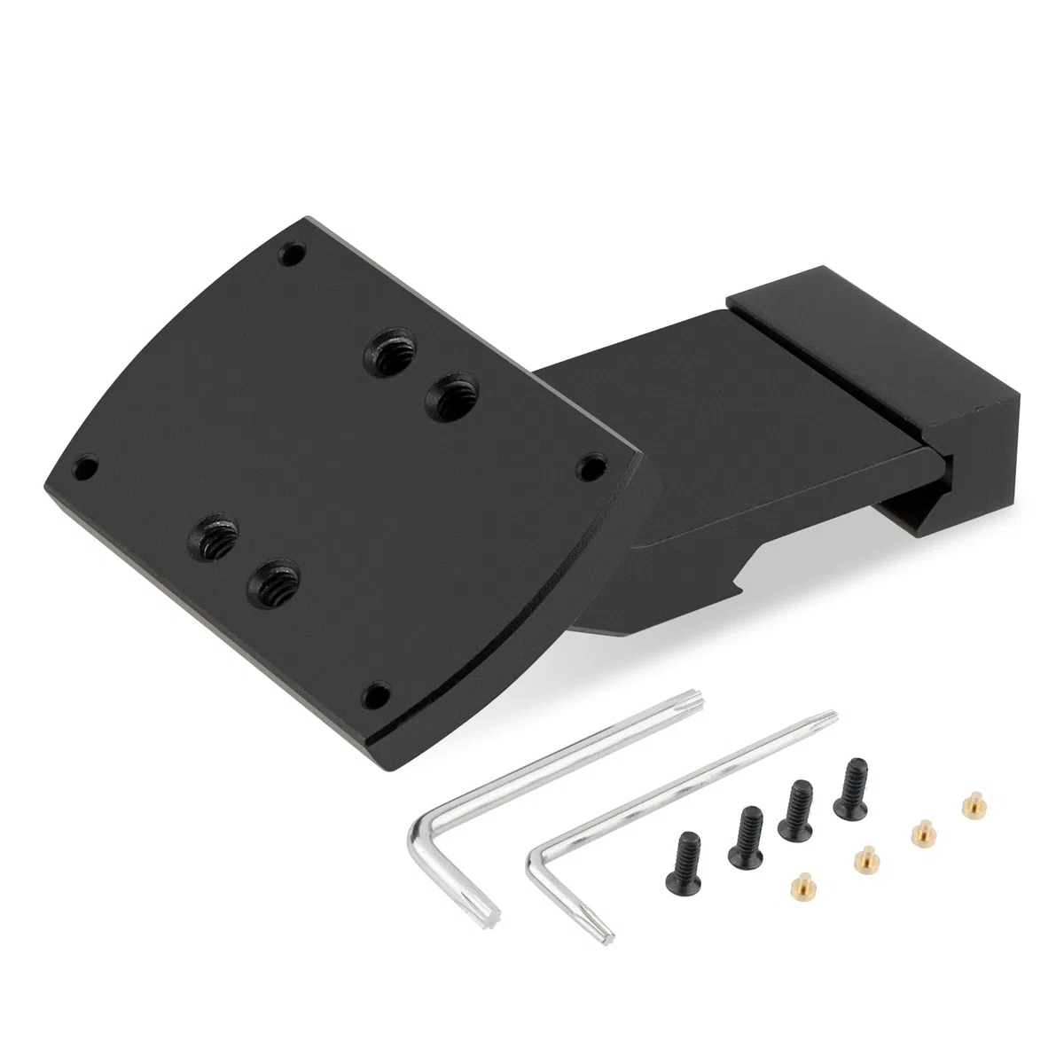 RMR 35 Grad Gewinkelt Offset Mount Platte, Sucher RMR Mount Adapter Basis passt 21mm Schiene, Universal Optik Platte mit 2 Schrauben & T10 Schraubenschlüssel für Outdoor Sport
