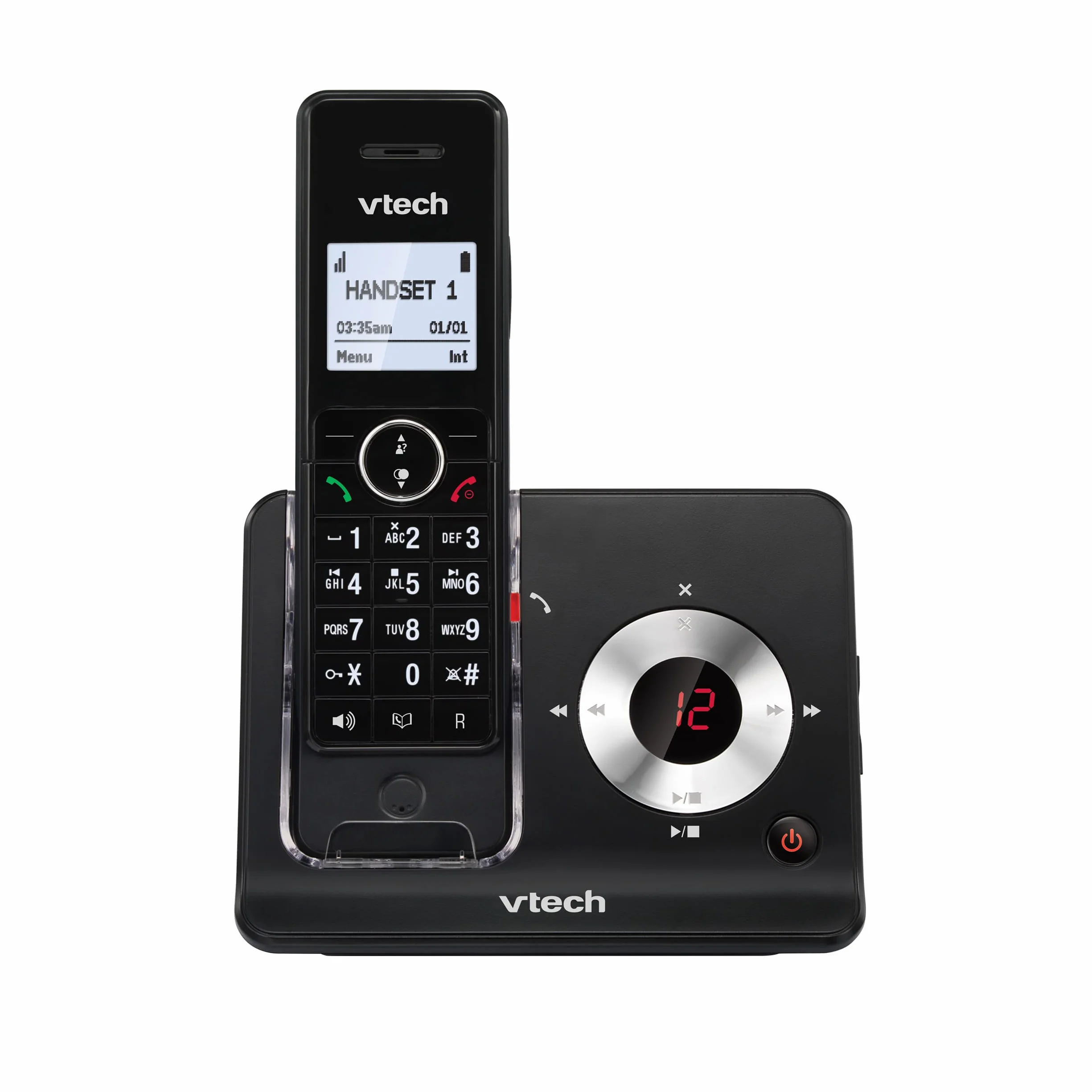 VTech MS3050 Schnurloses Festnetztelefon DECT mit Anrufsperre, Anrufbeantworter, Anrufer-Identifikation/Anruf ausstehend, Lautstärkeregler, Freisprecheinrichtung, schnelle Nummerierung