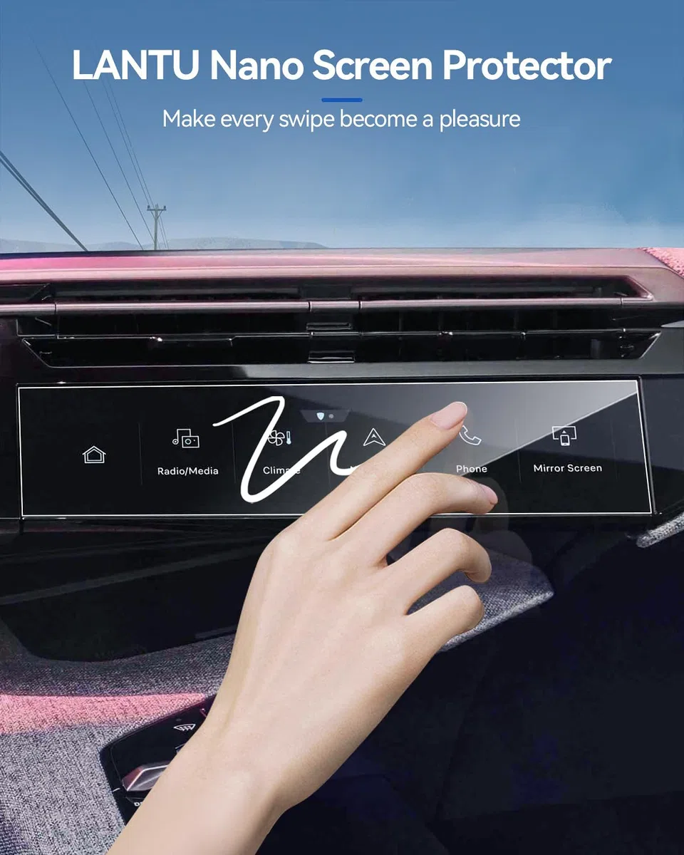 Nano-Serie Klimaanlage Schutzfolie 2 Pcs für Peugeot E-3008 E-5008 GT Allure 2024-2025 Displayschutzfolie 6H Anti-Kratzen PET Screen Protector