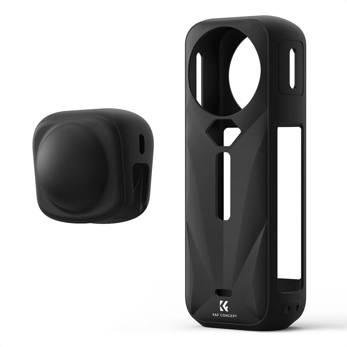 K&F CONCEPT Silikon-Schutzhülle für Insta360 X5, Weiche Schutzhülle Kamera-Schutzrahmen mit Objektivabdeckung, Rundumschutz Objektivabdeckung für Action-Kamera Zubehör