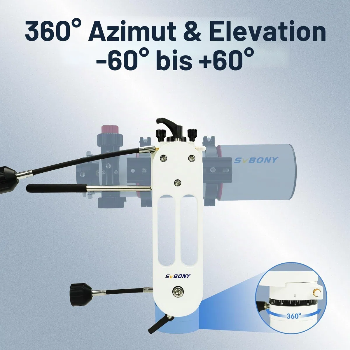 Svbony SV225 Azimutale Teleskop Alt/Az Montierung, 10 kg Tragfähigkeit