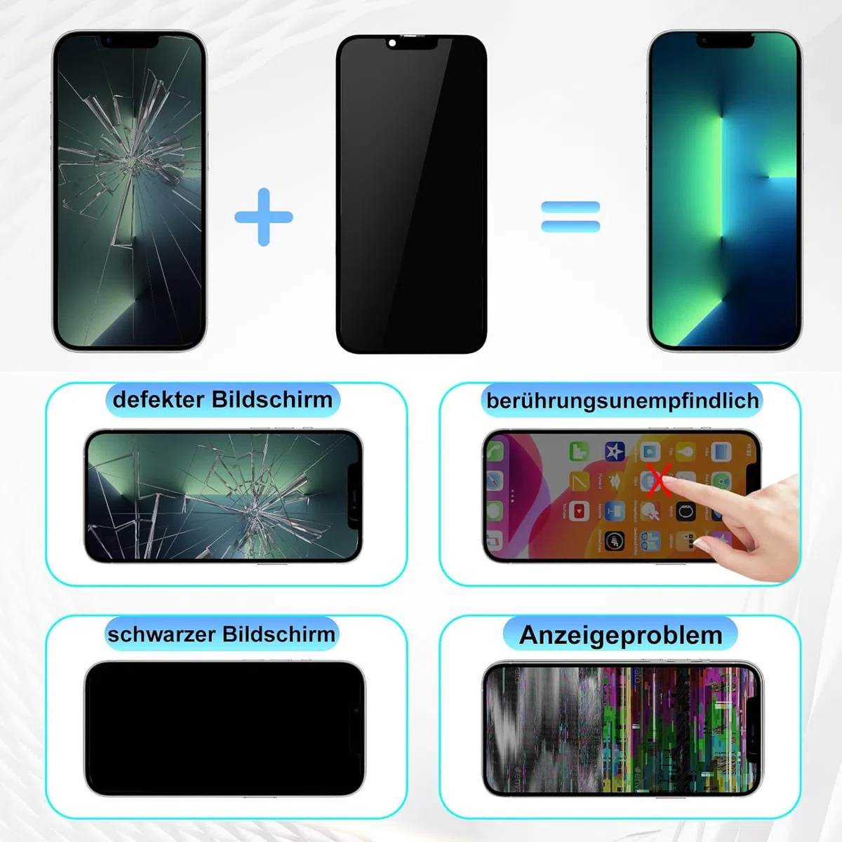 Digi4U Soft OLED Display Ersatz für iPhone 13, 6,1 Zoll Bildschirm