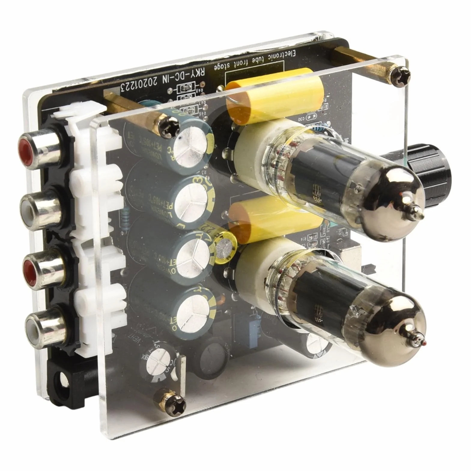 HiFi-Röhrenvorverstärker mit 6A2-Ventil, Klasse A, Audio-Vorverstärker für Heimkino, unterstützt 6J1, 6J3, 6K4, DC12-16 V Eingang, 87 x 75 mm kompaktes Gehäuse
