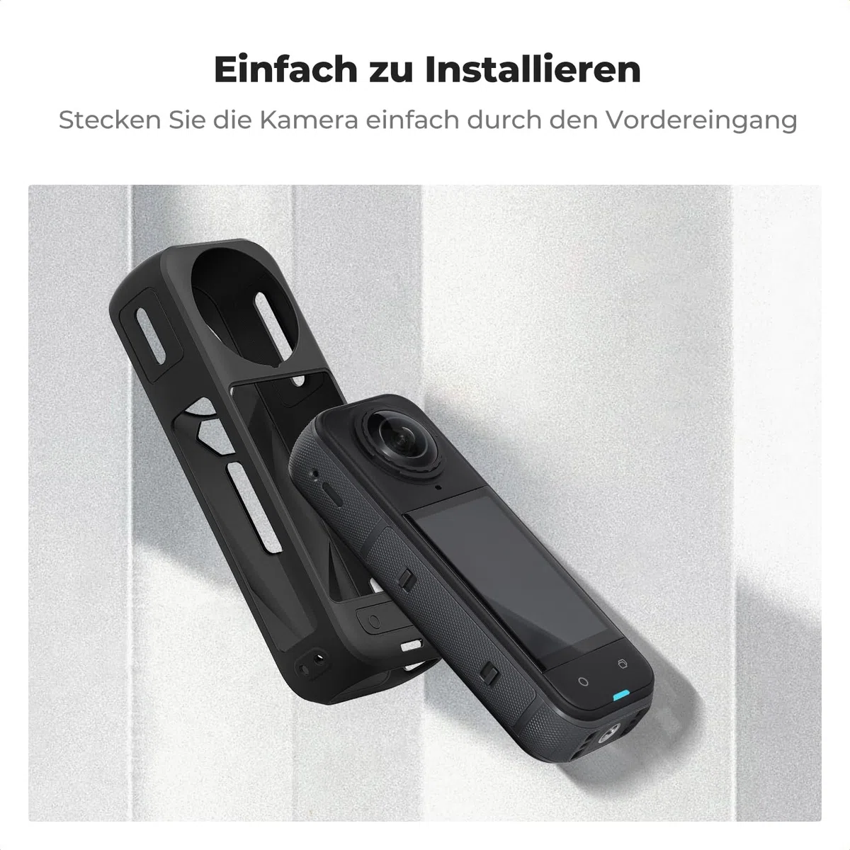 K&F CONCEPT Silikon-Schutzhülle für Insta360 X5, Weiche Schutzhülle Kamera-Schutzrahmen mit Objektivabdeckung, Rundumschutz Objektivabdeckung für Action-Kamera Zubehör