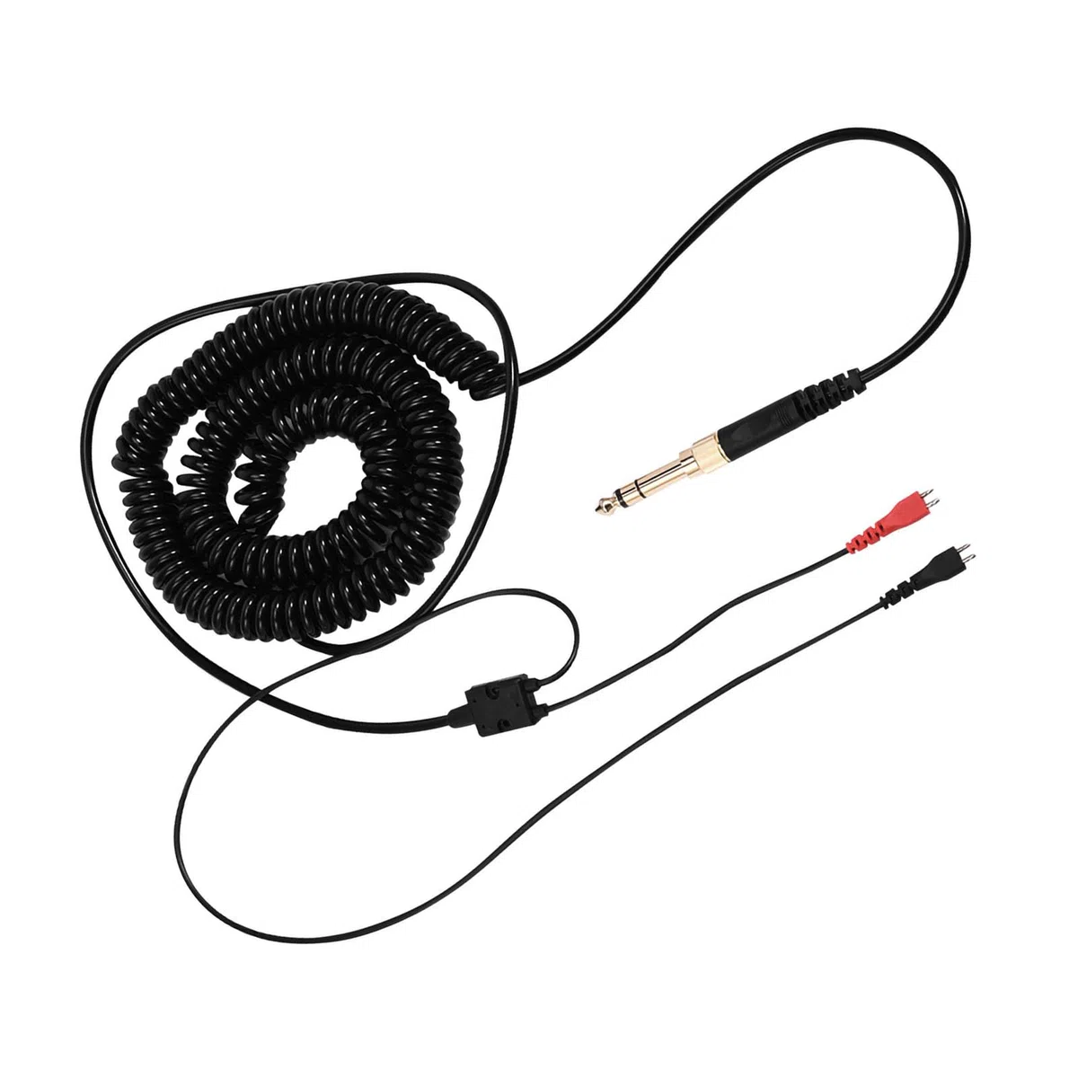 Acouto Ersatz-Federspiralkabel Kopfhörer-Audiokabel Federdraht für Sennheiser HD25/ 560/540/ 480/430/ 490/520/ 530/450/ 440/420/ 230/250 Kopfhörer, 3,5-mm- und 6,5-mm-Stecker