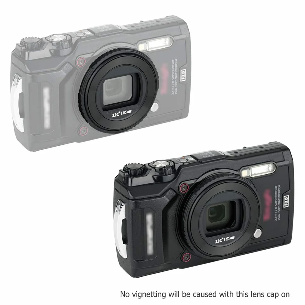 JJC Objektivdeckel für Olympus TG-7 TG-6 TG-5 TG-4 TG-3 TG-2 TG-1 Kamera ersetzt Olympus LB-T01 Objektivschutz