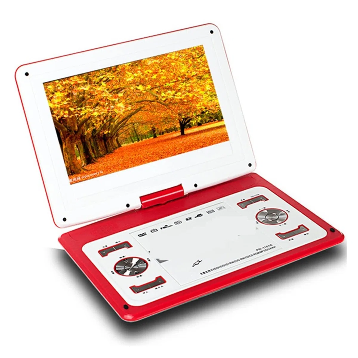 Tragbarer DVD-Player, HD-Großbildschirm 14-Zoll-Video-DVD-Player Tragbare DVD-Unterstützungskarte U-Disk-Spielbewegung MP3-Lautsprecher-Unterstützung Digital-TV-Spielekonsolen(Blue)