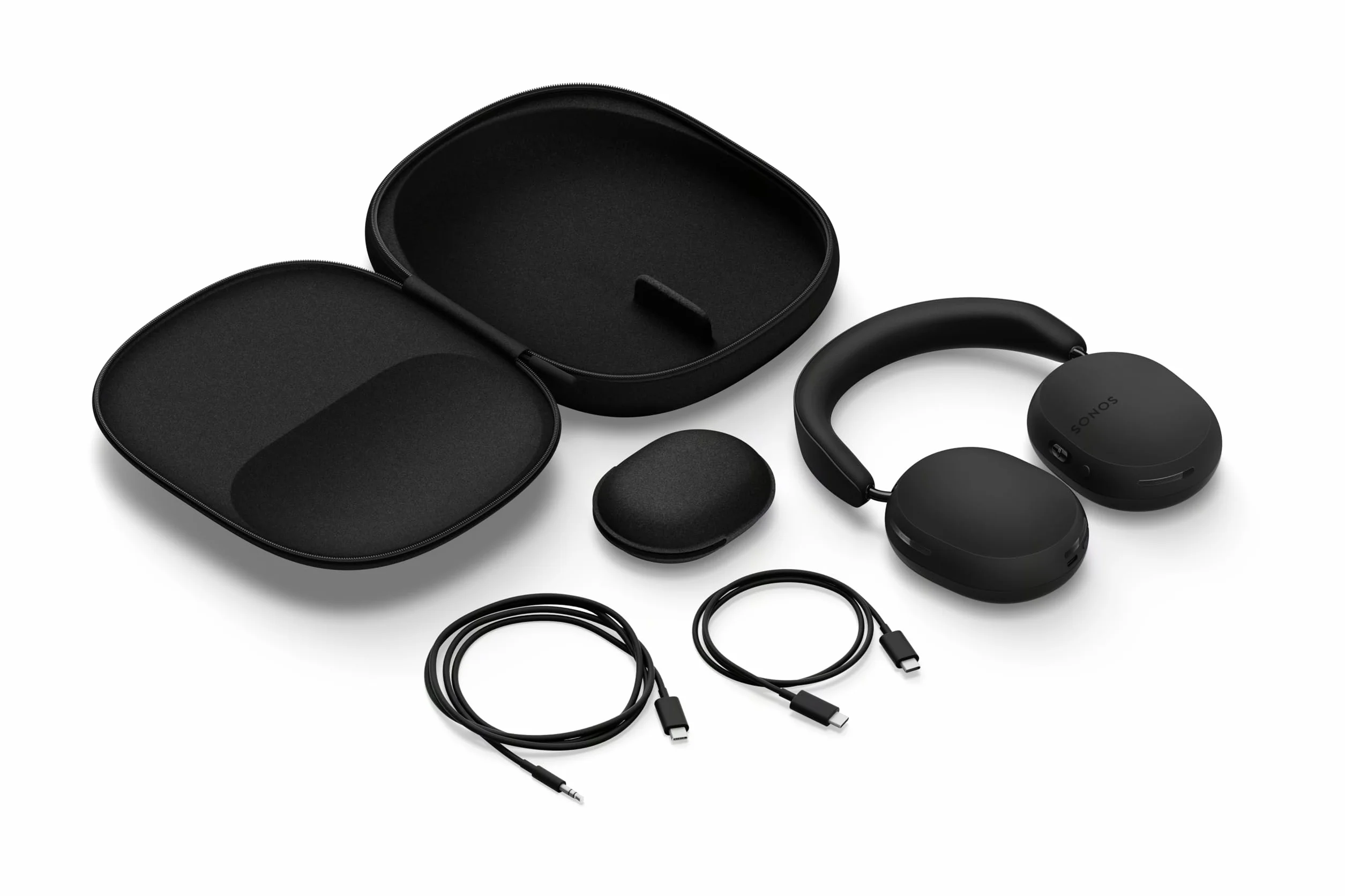 Sonos Ace - Kabelloser Bluetooth-Kopfhörer mit Geräuschunterdrückung - Bis zu 30 Stunden Akkulaufzeit - Spatial 3D Audio - Dynamic Head Tracking - Schwarz