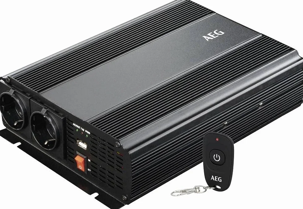 AEG Automotive Modifizierter Sinus-Spannungswandler 1000 W, 12 V DC auf 230 V AC, mit Funkfernbedienung, Wechselrichter Inverter Stromwandler