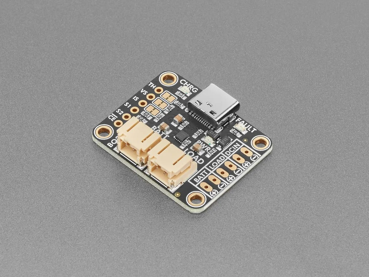 Adafruit bq25185 USB/DC/Solar Lithium-Ionen/Polymer Lademodul, 6091