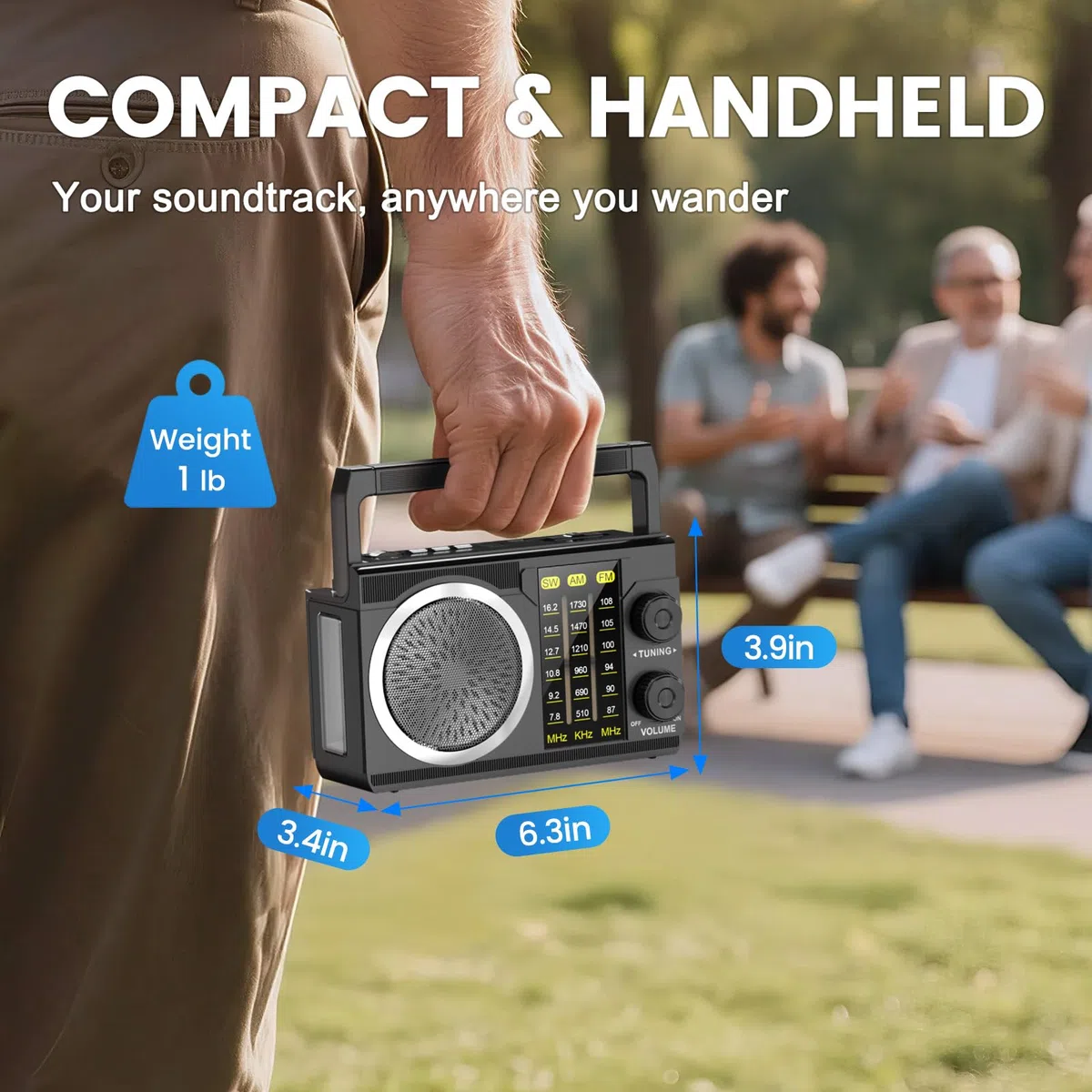 PRUNUS J-135 AM/FM/SW Solar Radio mit 1800mAh Akku oder AA batteriebetrieb, Nostalgie Radio mit Bluetooth 6.0/USB/TF-Karte Spielen. Kofferradio Transistorradio für Camping, Notfälle und Outdoor.