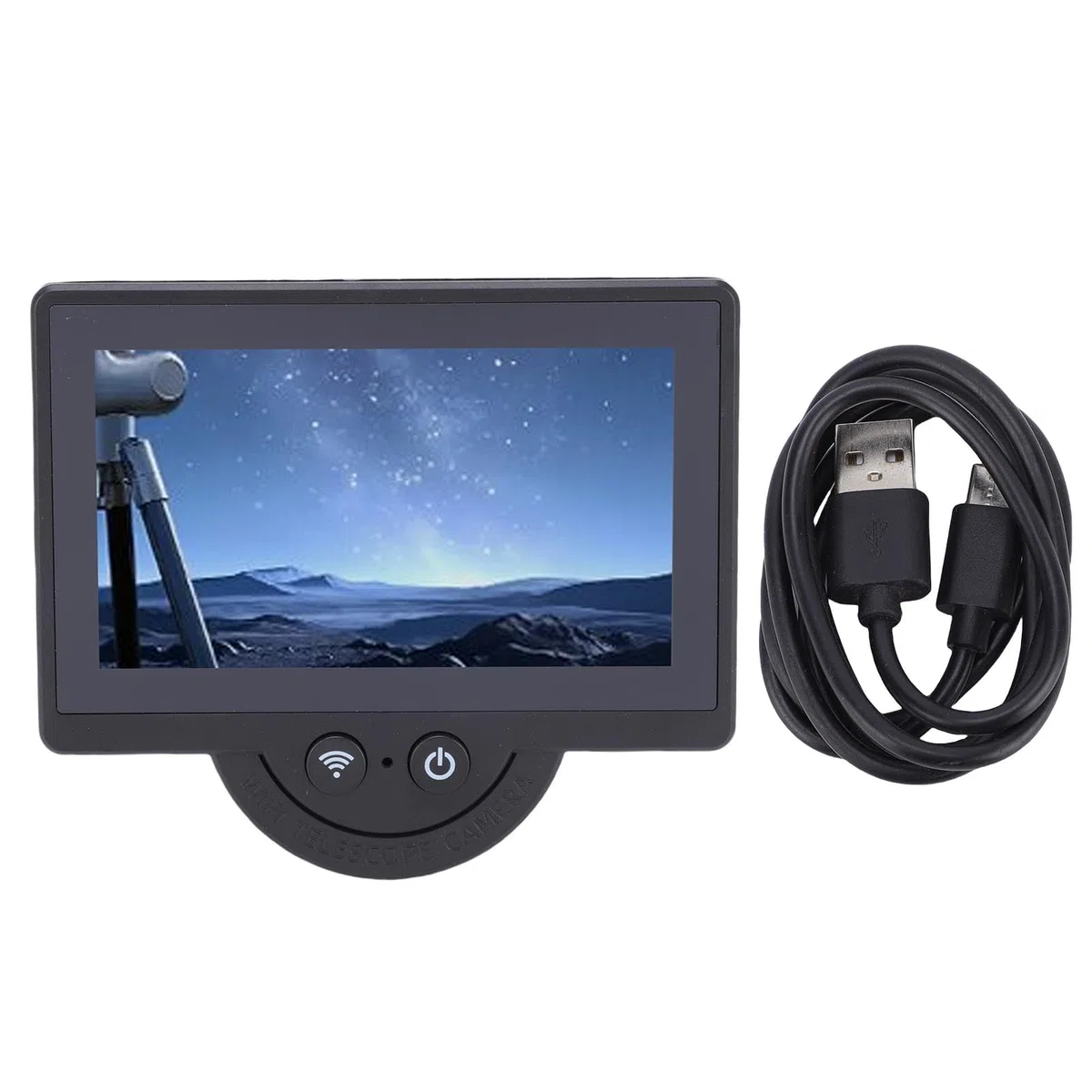 Electronic WiFi Eyepiece Camera with 4.3-Inch Display for Telescopes 26 mm to 47 mm, App-Controlled 4K Imaging & Live View Compatible with Optical Devices