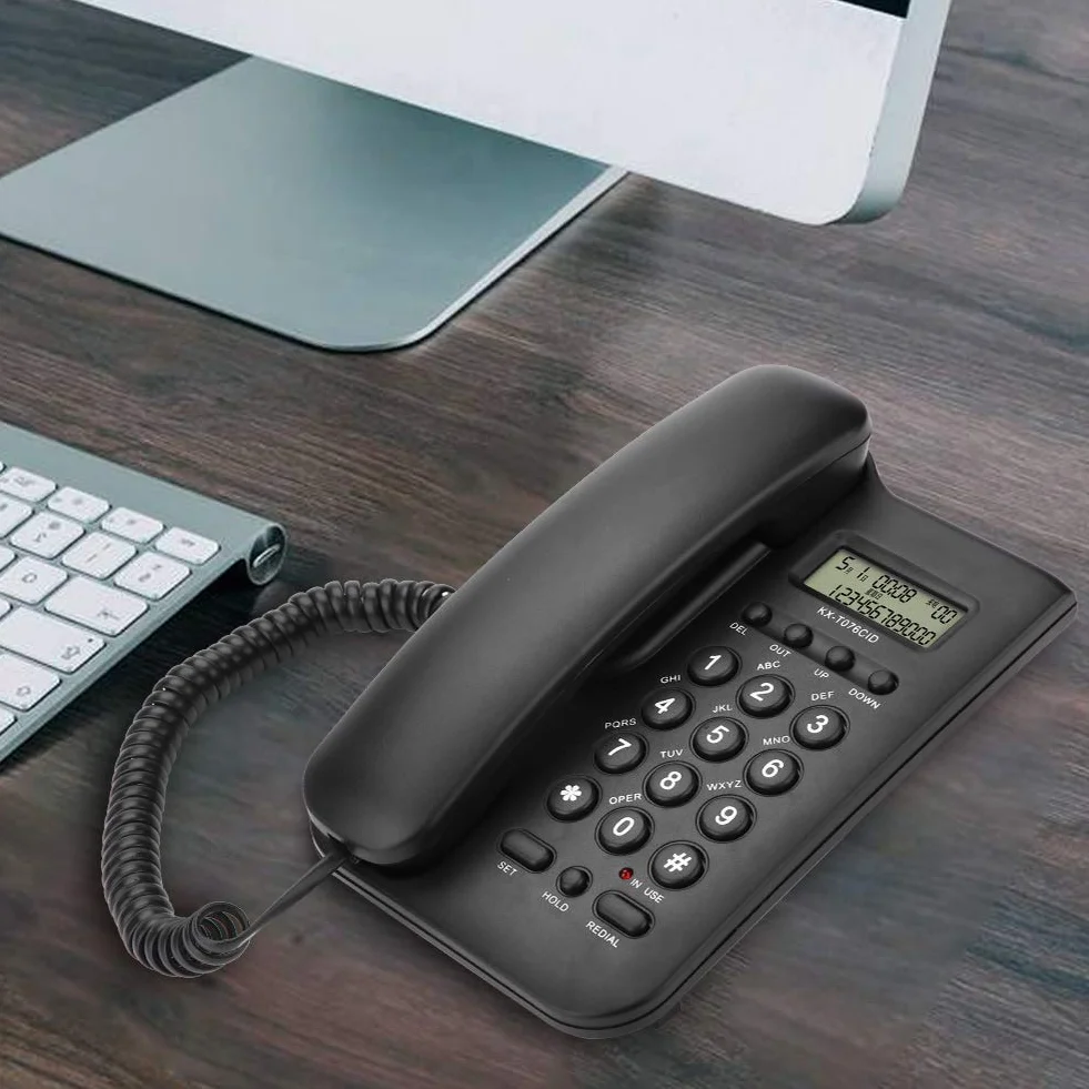 CCYLEZ Festnetztelefon, Schnurgebundenes Basistelefon, Kabelgebundenes Tischtelefon, Telefon mit Großen Tasten, mit Wahlwiederholungsfunktion und Display, für Büro, Zuhause und Hotel