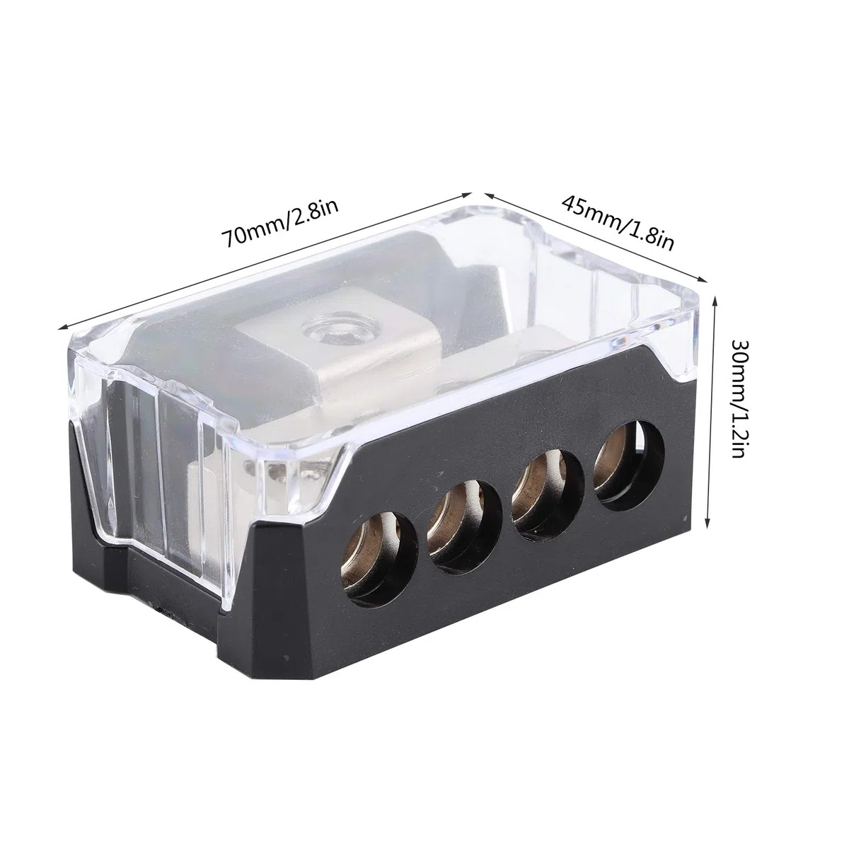 Verteilerblock Auto 0GA 1GA X 1 Eingang 4GA X 4 Ausgang Car-Audio-Stereo-Verstärker-Splitter Verbindungskasten Spurweite Ausgang Verstärker Stromverteilung Masse Verteiler Anschlussblock
