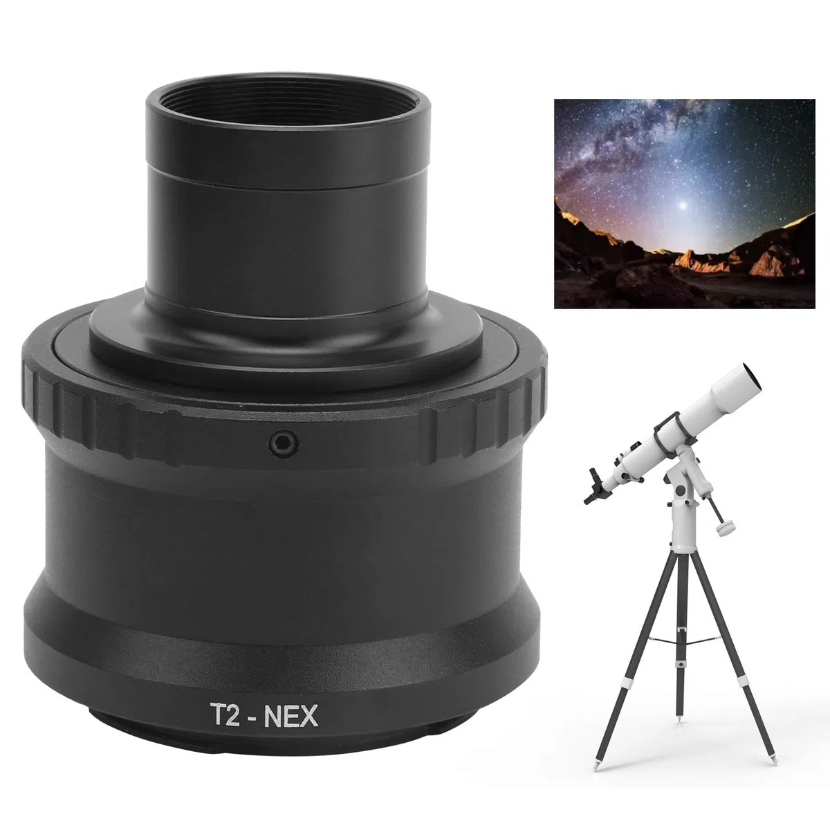 Teleskop Adapter Ring E Mount, 1,25 Zoll T-Ring E-Mount Astronomisches Teleskopadapter Für Spiegellose E-Mount-Kamera