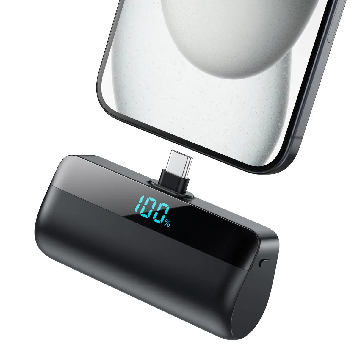 Feob Mini Power Bank 5200mAh für iPhone 17/16 Serie, PD 3A Schnellladung Powerbank USB C Externer Akku mit LCD-Display, Kompatibel mit iPhone 17/16/15 Plus Pro Max,Samsung S25/S24,Android Telefone usw