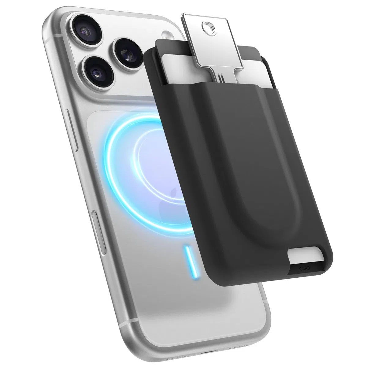 elago Key Magnetische Kartenhalter für 2 Karten, Kompatibel mit MagSafe,Kompatibel mit iPhone 17/16/15/14/13/12 Serie – Wallet, Sichere Handy Geldbörse, Langlebiges Silikon (Schwarz)