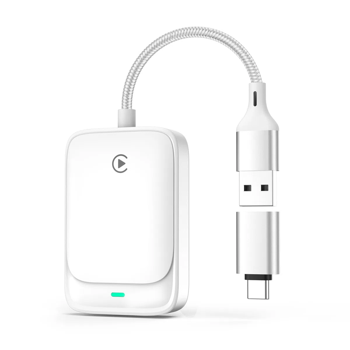 MoKo CarPlay Wireless Adapter für Apple iPhone, Konvertieren Wired CarPlay zu Kabellos Mini Stabile Bluetooth Wireless Car Play Adapter für iPhones iOS 10+&Auto mit OEM Wired Car Play, Plug&Play, Weiß