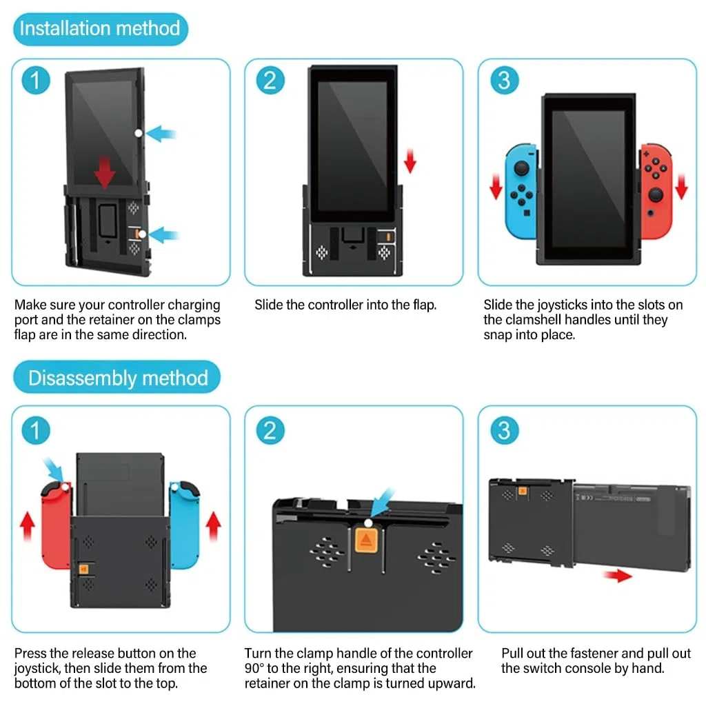 Gaming-Zubehör für Spielkonsole, Hochformat, Flip-Grip, Handheld