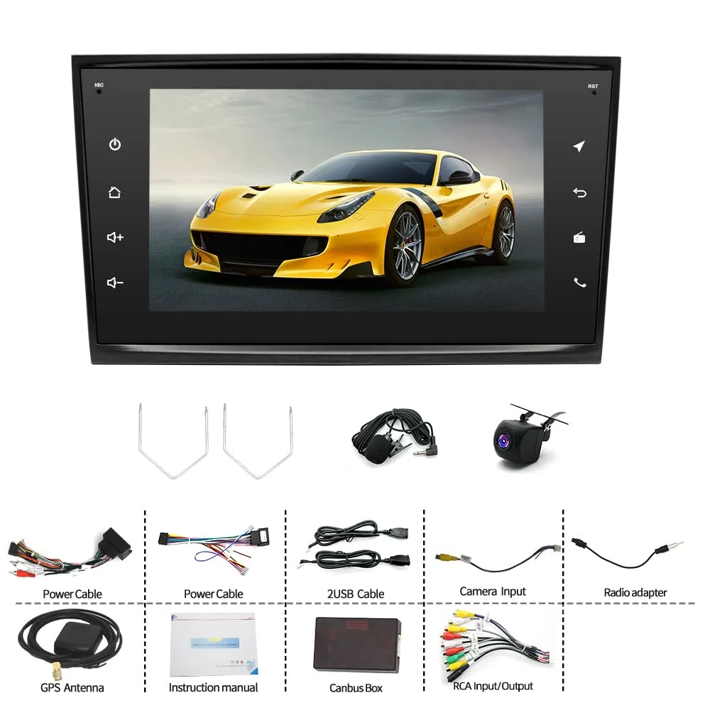 7 Zoll Android 14 Autoradio für Opel Combo 2001-2011 mit Wireless Carplay Android, 2+64G Touchscreen Car Display 2 Din Radio Stereo Bluetooth Rückfahrkamera Head Unit Mirror Link FM/RDS
