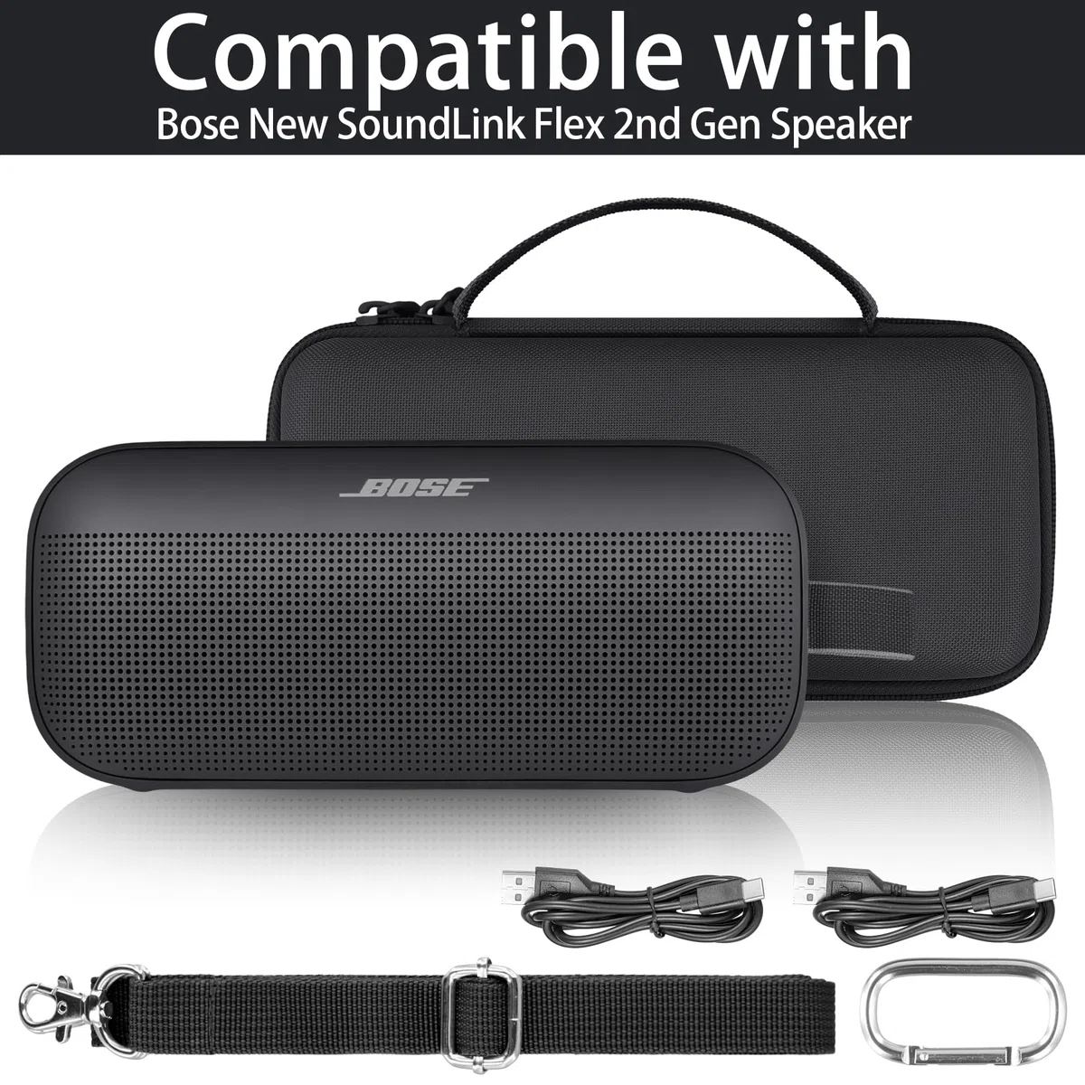 co2CREA Harte Tasche für Bose SoundLink Flex (2.Gen.) /Flex Tragbaren Bluetooth Lautsprecher Case Etui Tragetasche
