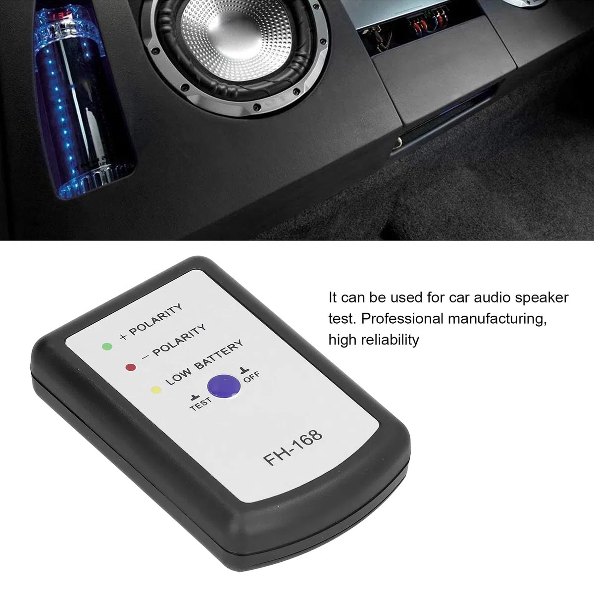 Phasendetektor, Tester, Audio-Lautsprecher, Horn, Positive Negative Polarität, PH-Phasenmesser für Auto