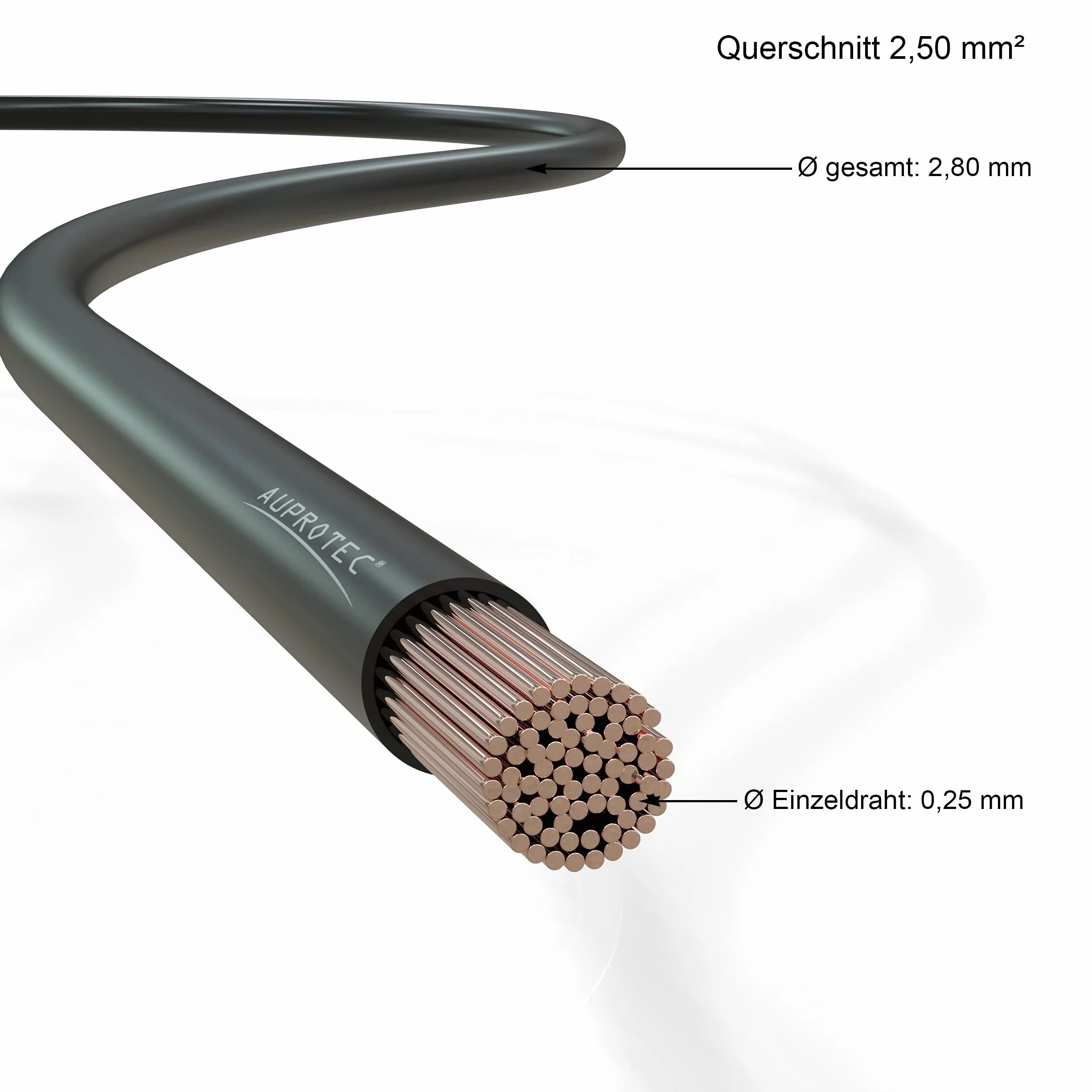 AUPROTEC Fahrzeugleitung 2,5 mm² Set 2 Farben à 5m FLRY-B als Ring